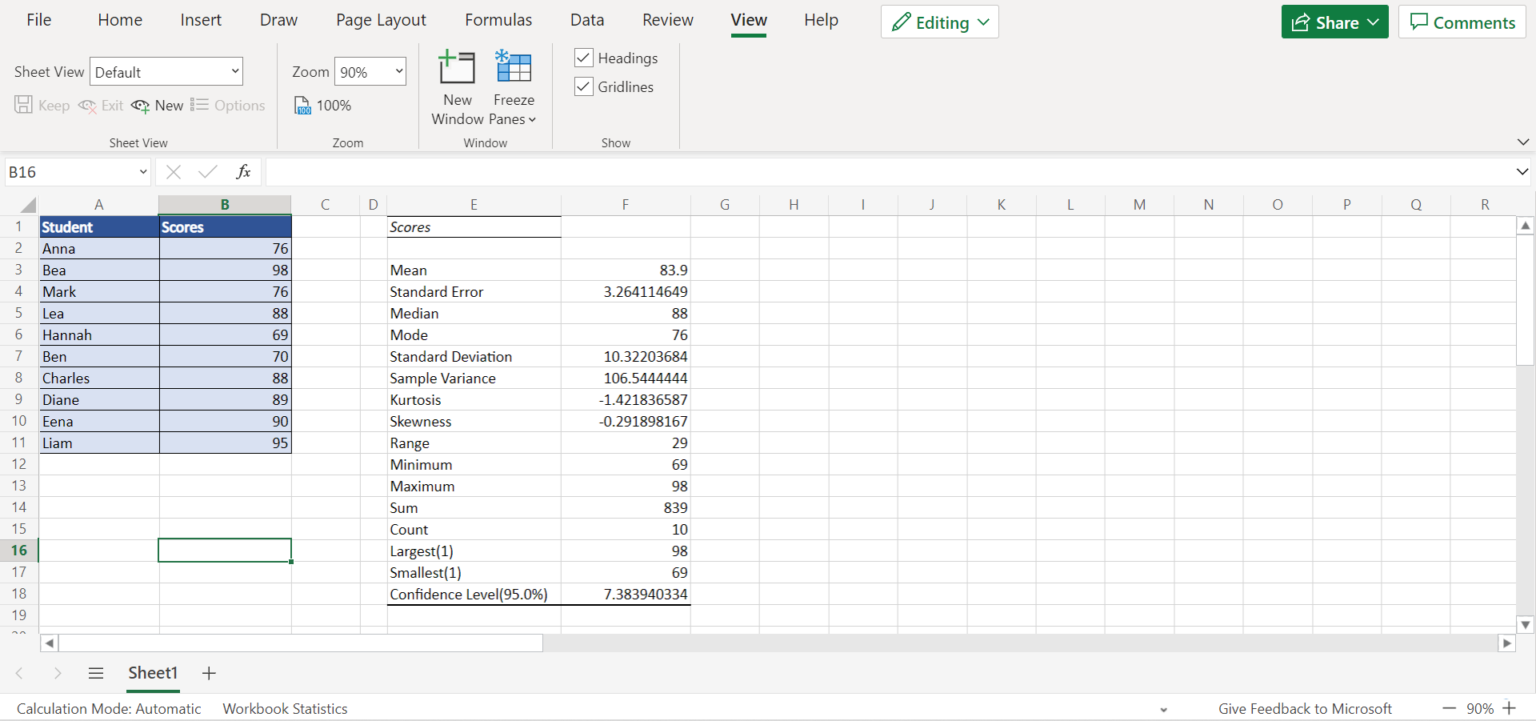 Using Excel For Descriptive Statistics Study Com