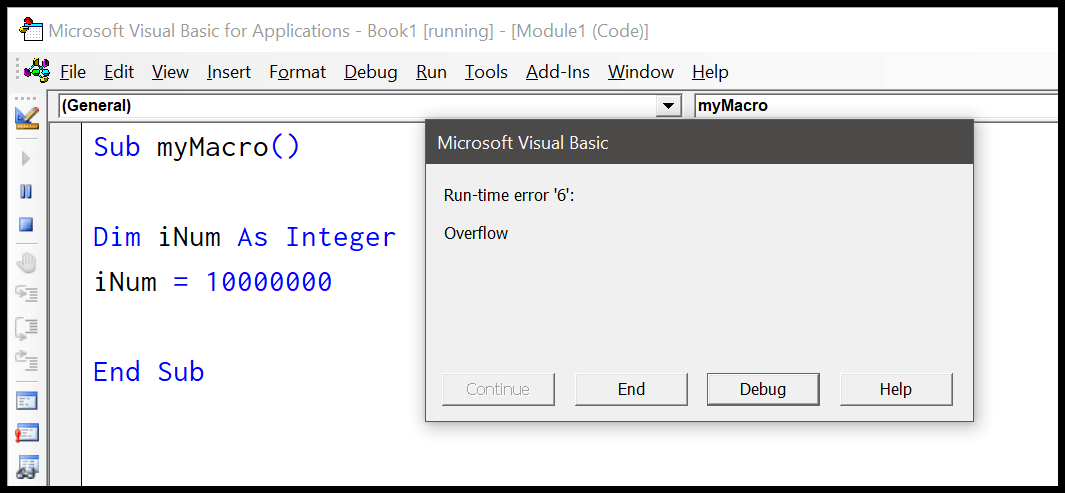 Vba Overflow Error How To Use Vba Overflow Error In Excel