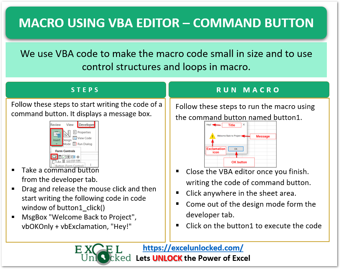 Vba Tips Tricks Programmatically Add Macro To Excel Workbook Using Vba