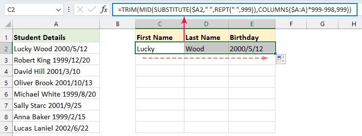 Split Cells in Excel: Reverse Concatenate Easily